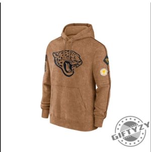 Jacksonville Football Stitched Brown 2023 Tshirt Salute To Service Club Pullover Hoodie Jaguars Sweatshirt American Football 3D Shirt giftyzy 3