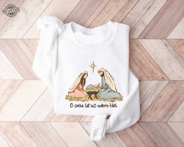 Nativity Scene Sweater Christian Christmas Sweatshirt Christmas Nativity Shirt True Story Nativity Religious Christmas Gifts Jesus Tee Unique revetee 1 1