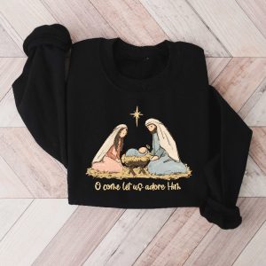 Nativity Scene Sweater Christian Christmas Sweatshirt Christmas Nativity Shirt True Story Nativity Religious Christmas Gifts Jesus Tee Unique revetee 2 1