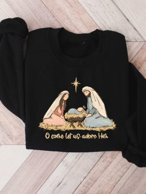 Nativity Scene Sweater Christian Christmas Sweatshirt Christmas Nativity Shirt True Story Nativity Religious Christmas Gifts Jesus Tee Unique revetee 2 1