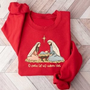 Nativity Scene Sweater Christian Christmas Sweatshirt Christmas Nativity Shirt True Story Nativity Religious Christmas Gifts Jesus Tee Unique revetee 3 1