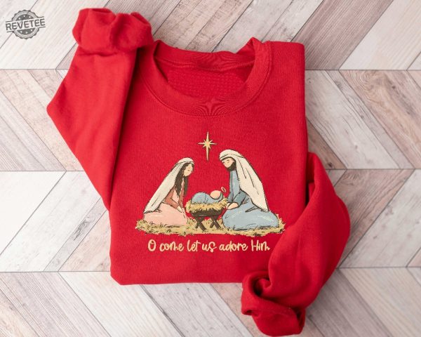 Nativity Scene Sweater Christian Christmas Sweatshirt Christmas Nativity Shirt True Story Nativity Religious Christmas Gifts Jesus Tee Unique revetee 3 1