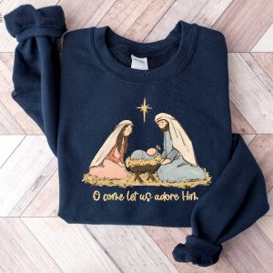 Nativity Scene Sweater Christian Christmas Sweatshirt Christmas Nativity Shirt True Story Nativity Religious Christmas Gifts Jesus Tee Unique revetee 4 1