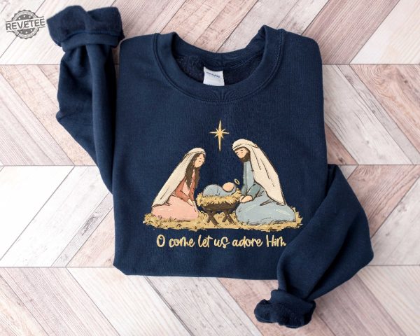 Nativity Scene Sweater Christian Christmas Sweatshirt Christmas Nativity Shirt True Story Nativity Religious Christmas Gifts Jesus Tee Unique revetee 4 1