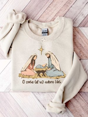 Nativity Scene Sweater Christian Christmas Sweatshirt Christmas Nativity Shirt True Story Nativity Religious Christmas Gifts Jesus Tee Unique revetee 5