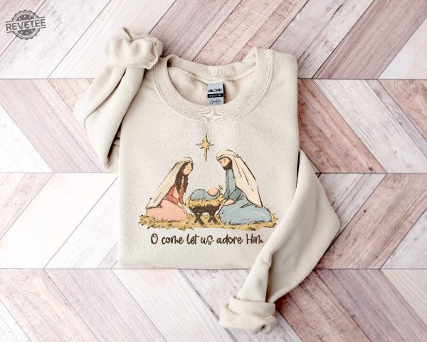 Nativity Scene Sweater Christian Christmas Sweatshirt Christmas Nativity Shirt True Story Nativity Religious Christmas Gifts Jesus Tee Unique revetee 5