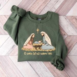 Nativity Scene Sweater Christian Christmas Sweatshirt Christmas Nativity Shirt True Story Nativity Religious Christmas Gifts Jesus Tee Unique revetee 6