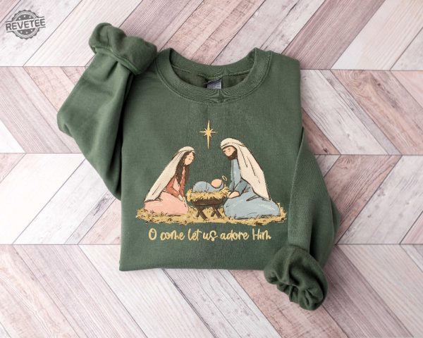 Nativity Scene Sweater Christian Christmas Sweatshirt Christmas Nativity Shirt True Story Nativity Religious Christmas Gifts Jesus Tee Unique revetee 6