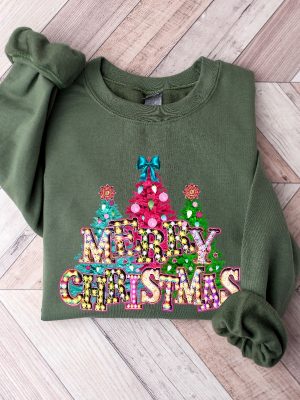 Merry Christmas Shirt Cute Christmas Family Shirt Womens Christmas Tree Holiday Shirt Santa Hat Christmas Shirt Santa Deer Shirt Unique revetee 2