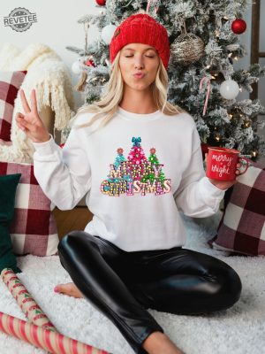 Merry Christmas Shirt Cute Christmas Family Shirt Womens Christmas Tree Holiday Shirt Santa Hat Christmas Shirt Santa Deer Shirt Unique revetee 5