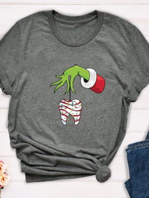 Christmas Grinch Dentist Shirt Dental Santa Shirt Christmas Gift For Dentist Lights Tooth T Shirt Dental Assistant Tee Dental Hygienist Unique revetee 2