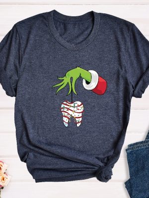 Christmas Grinch Dentist Shirt Dental Santa Shirt Christmas Gift For Dentist Lights Tooth T Shirt Dental Assistant Tee Dental Hygienist Unique revetee 5