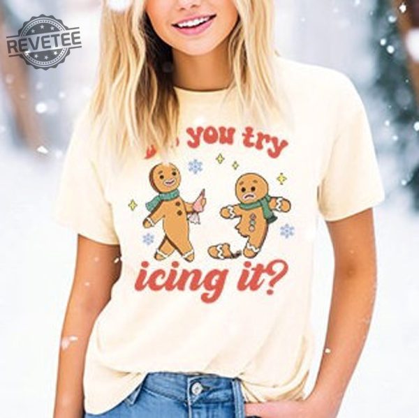 Try Icing It Funny Christmas Sweater Gingerbread Humor Sweatshirt Pt Physical Therapist Athletic Trainer Xmas Crewneck Ugly Sweater Party Unique revetee 1