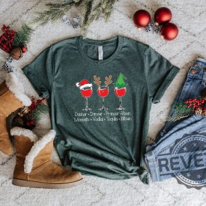 Dasher Dancer Prancer Vixen Moscato Vodka Tequila Blitzen Shirt Drinking Christmas Shirt Christmas Party Shirt Christmas Gift Unique revetee 3 1