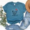 Christmas Chicken Shirt Cute Chicken With Santa Hat T Shirt Christmas Ligths Tee Fun Christmas Shirt Farmer Family Christmas Party Gift Unique revetee 1