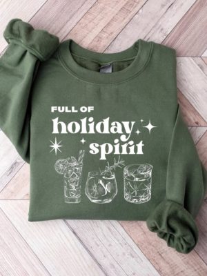 Christmas Cheers Drinks Sweater Christmas Party T Shirt Getting Into The Holiday Spirits Sweatshirt Christmas Wine Shirt Christmas Gifts Unique revetee 4