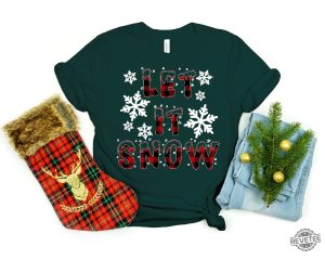 Let It Snow Shirt Buffalo Plaid Christmas Shirt Christmas Shirt Christmas Family Shirt Merry Christmas Shirt Christmas Gift Unique revetee 2