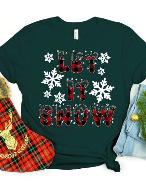 Let It Snow Shirt Buffalo Plaid Christmas Shirt Christmas Shirt Christmas Family Shirt Merry Christmas Shirt Christmas Gift Unique revetee 2