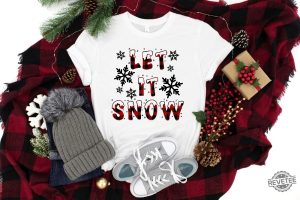 Let It Snow Shirt Buffalo Plaid Christmas Shirt Christmas Shirt Christmas Family Shirt Merry Christmas Shirt Christmas Gift Unique revetee 3