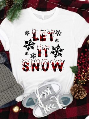 Let It Snow Shirt Buffalo Plaid Christmas Shirt Christmas Shirt Christmas Family Shirt Merry Christmas Shirt Christmas Gift Unique revetee 3