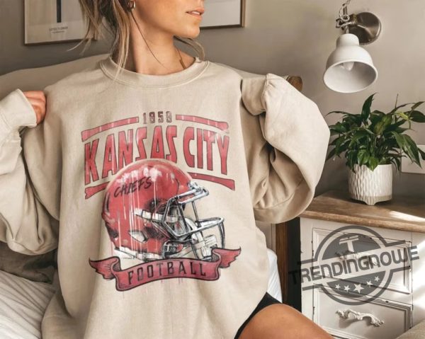Vintage Kansas City Football Shirt Kansas City Football Sweatshirt Football Sweatshirt Kansas City Sweatshirt Football Fan Gift trendingnowe.com 1