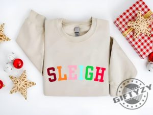 Sleigh Christmas Shirt Christmas Party Crewneck Sweatshirt Holiday Hoodie For Women Holiday Tshirt Gift For Mom Gift For Her giftyzy 2