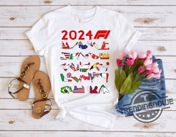 Formula 1 2024 Shirt Calendar Formula 1 Logo T Shirt F1 Racing Shirt Formula 1 Shirt Gift Formula One T Shirt Formula 1 Lover Shirt trendingnowe.com 1