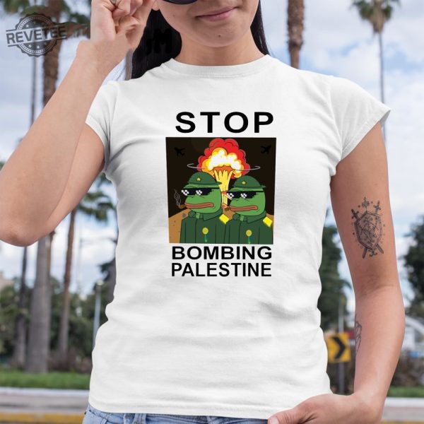 Stop Bombing Palestine Shirt revetee 3