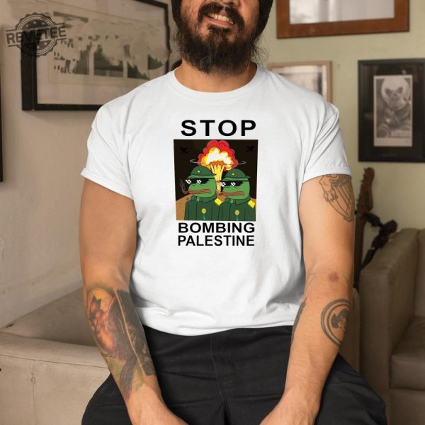 Stop Bombing Palestine Shirt revetee 4