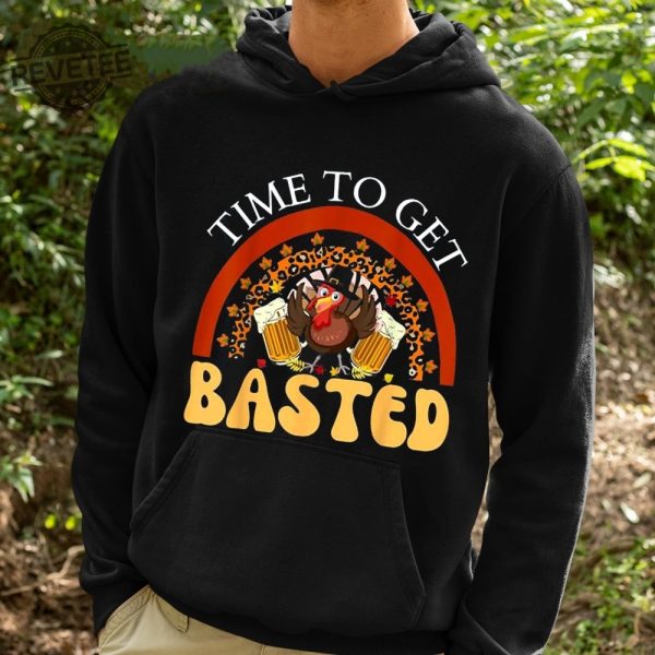 Time To Get Basted Funny Thanksgiving Shirt revetee 3