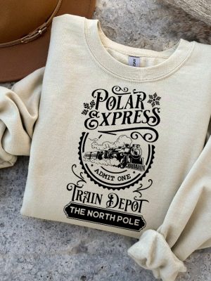 Polar Express Sweatshirt Polar Express Family Shirt Christmas Gift For Family Christmas Shirt Family Holiday Shirts Holiday Hoodie Unique revetee 2