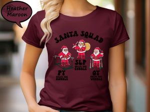 Therapy Squad Christmas Shirt Pt Slp Ot Christmas Tee Santa Squad Tee Gift For Speech Pathologist Therapy Team Tee Physical Therapy Tee Unique revetee 4