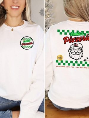 Santas Pizza Shirt Christmas Pizza Shirt Santa Sweatshirt Retro Santa Shirt Retro Christmas Shirt Pizza Lover Gift Christmas Pizza Unique revetee 4