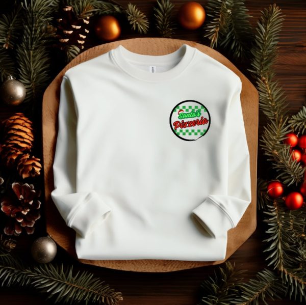 Santas Pizza Shirt Christmas Pizza Shirt Santa Sweatshirt Retro Santa Shirt Retro Christmas Shirt Pizza Lover Gift Christmas Pizza Unique revetee 5