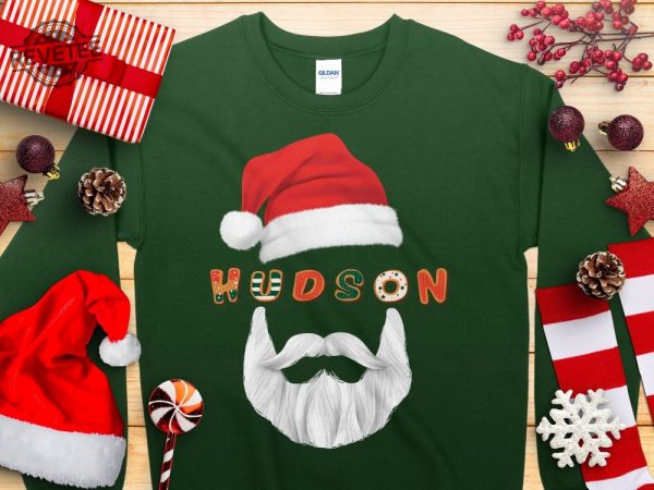 Personalized Christmas Name Shirt Custom Christmas Santa Shirt And Sweatshirt Cute Custom Christmas Gift Matching Family Christmas Outfit Unique revetee 1