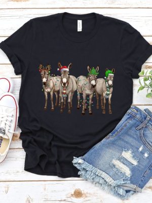 Christmas Donkey Shirt Farm Christmas Donkey Shirt Christmas Lights Shirt Donkey Lover Gift Christmas Season Shirt Christmas Gifts Unique revetee 2