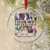 eras tour christmas ornaments custom taylor swift glass ornament taylors version album covers xmas tree decorations swifties gift for fan laughinks 1