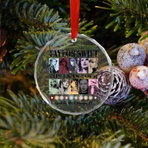 eras tour christmas ornaments custom taylor swift glass ornament taylors version album covers xmas tree decorations swifties gift for fan laughinks 4