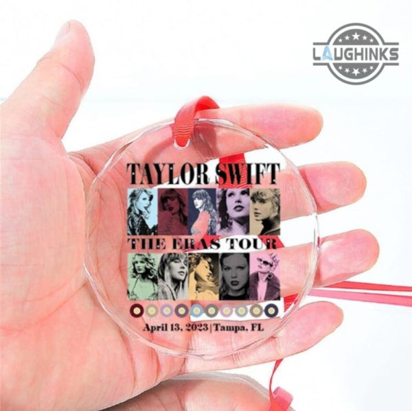 eras tour christmas ornaments custom taylor swift glass ornament taylors version album covers xmas tree decorations swifties gift for fan laughinks 5