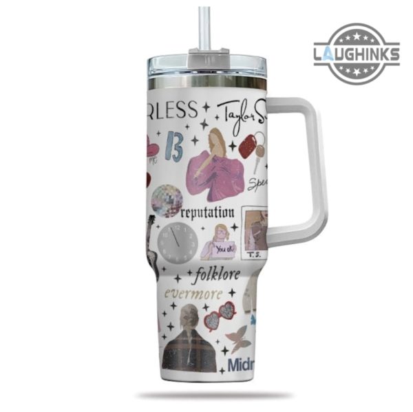 taylor swift travel mug 40oz taylor swift eras tour concert tumbler 40 oz taylor album covers 2023 stainless steel stanley cup with handle laughinks 1