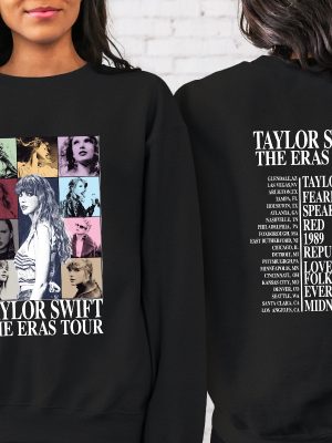 Two Sided The Eras Tour Concert Sweatshirt Eras Tour Movie Sweatshirt Concert Sweatshirt Taylor Fan Gift Gift For Her Girlfriend Gift Unique revetee 2