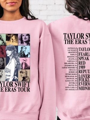 Two Sided The Eras Tour Concert Sweatshirt Eras Tour Movie Sweatshirt Concert Sweatshirt Taylor Fan Gift Gift For Her Girlfriend Gift Unique revetee 3