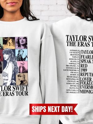 Two Sided The Eras Tour Concert Sweatshirt Eras Tour Movie Sweatshirt Concert Sweatshirt Taylor Fan Gift Gift For Her Girlfriend Gift Unique revetee 5