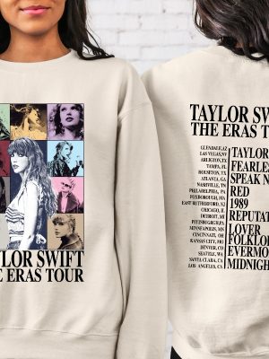 Two Sided The Eras Tour Concert Sweatshirt Eras Tour Movie Sweatshirt Concert Sweatshirt Taylor Fan Gift Gift For Her Girlfriend Gift Unique revetee 8