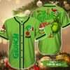 Personalize The Grinch Jersey Xmas Baseball Outfit The Grinch Baseball Jersey Merry Christmas Grinch Shirt Boys Grinch Shirt trendingnowe.com 1