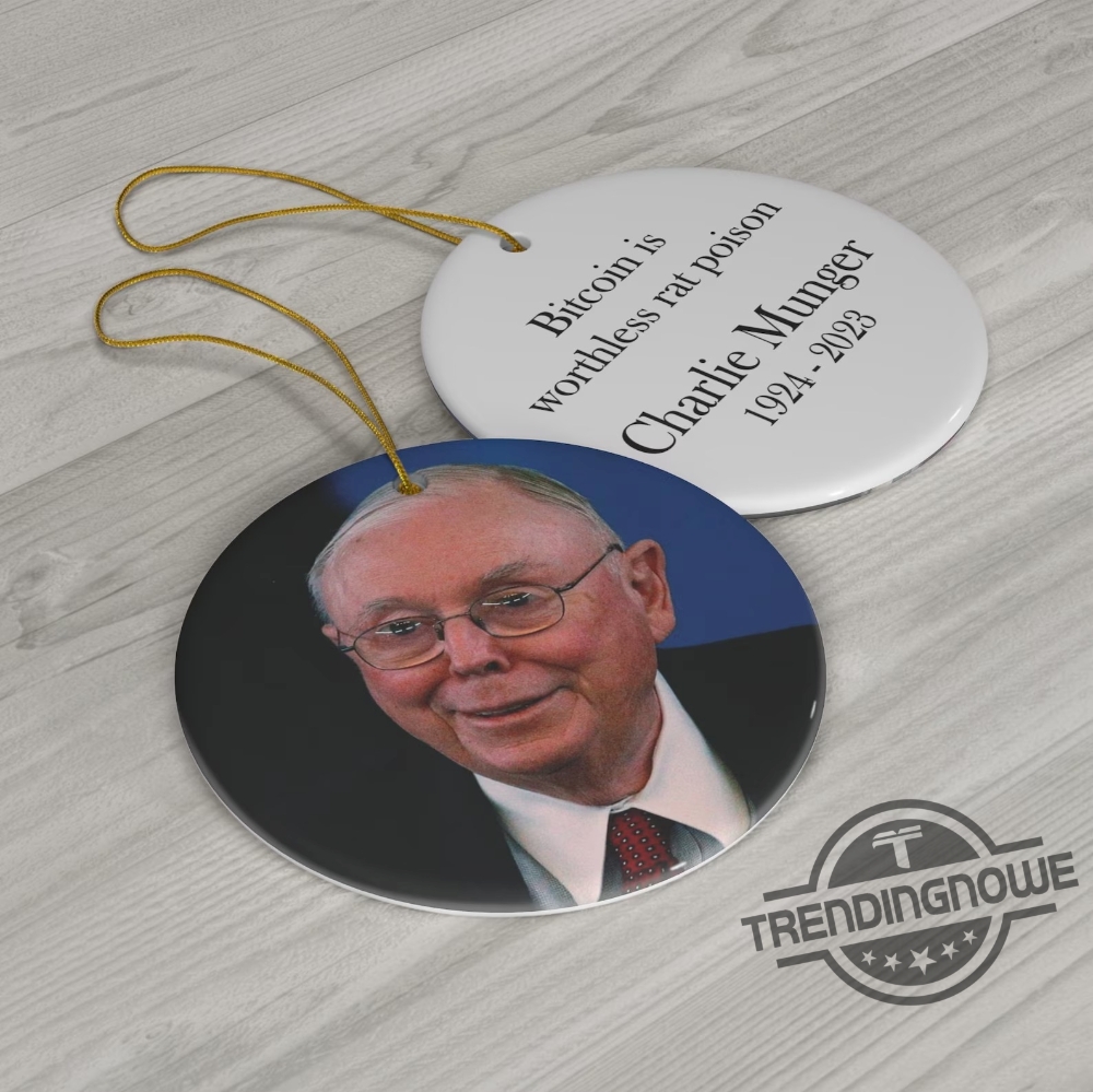 Charlie Munger Memorial Christmas Ornament Bitcoin Is Worthless Rat ...