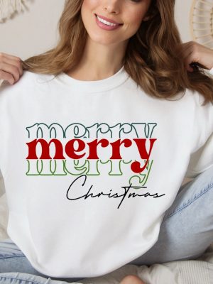 Merry Christmas Sweatshirt Christmas Gift Christmas Sweatshirt Winter Holiday Hoodie Christmas Matching Sweater Christmas Hoodie Unique revetee 2