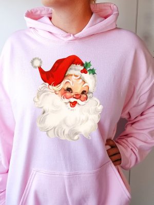 Retro Santa Sweatshirt Vintage Santa Sweatshirt Retro Christmas Santa Holiday Clothing Women Christmas Sweatshirt For Woman Holiday Unique revetee 2