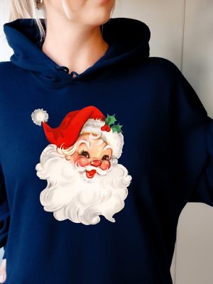 Retro Santa Sweatshirt Vintage Santa Sweatshirt Retro Christmas Santa Holiday Clothing Women Christmas Sweatshirt For Woman Holiday Unique revetee 3