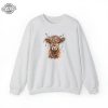 Highland Cow Christmas Sweatshirt Cow Christmas Sweater Western Cow Sweatshirt Highland Cow Gift For Her Cow Christmas Gift Unique revetee 3 1